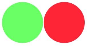 zelen in rdeč krog