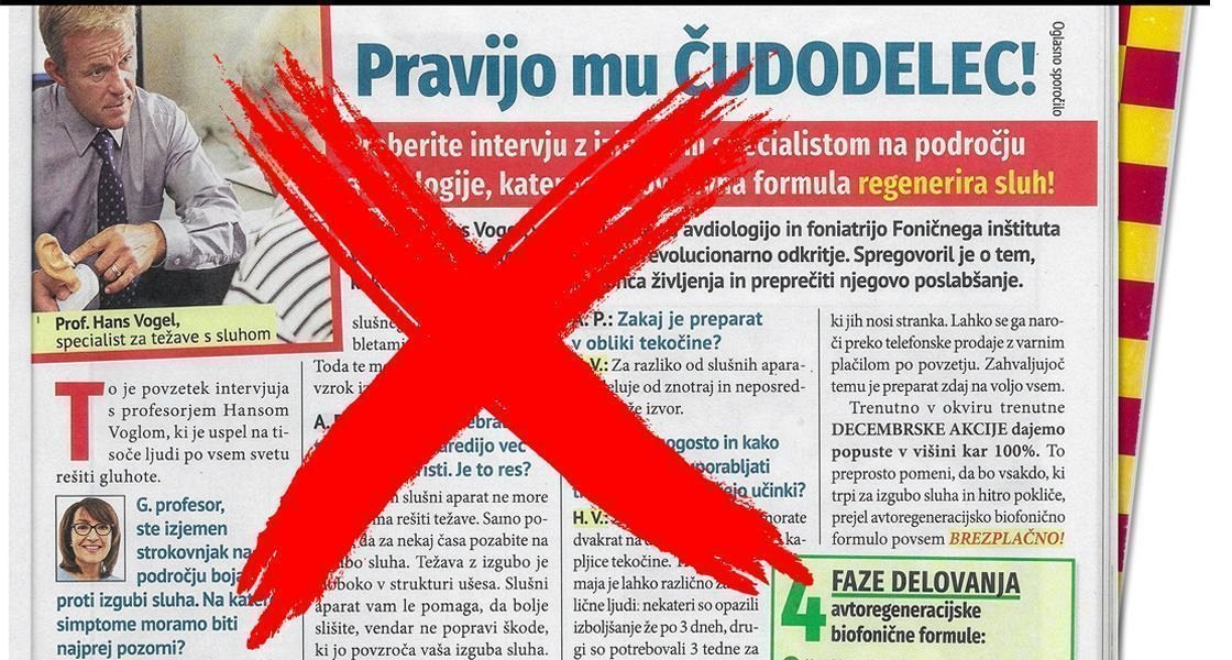 Bolniki, pa ne le starejši, pogosto nasedajo lažnim navedbam o »čudodelnih« izdelkih, ki da so »povsem varni, absolutno učinkoviti in tako rekoč brezplačni«. Kdo in kdaj bo naredil konec učbeniškim primerom zavajajočih oglasov?