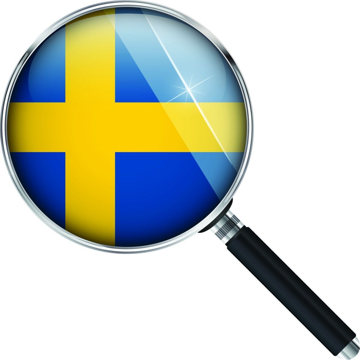 Švedska - povečevalno steklo