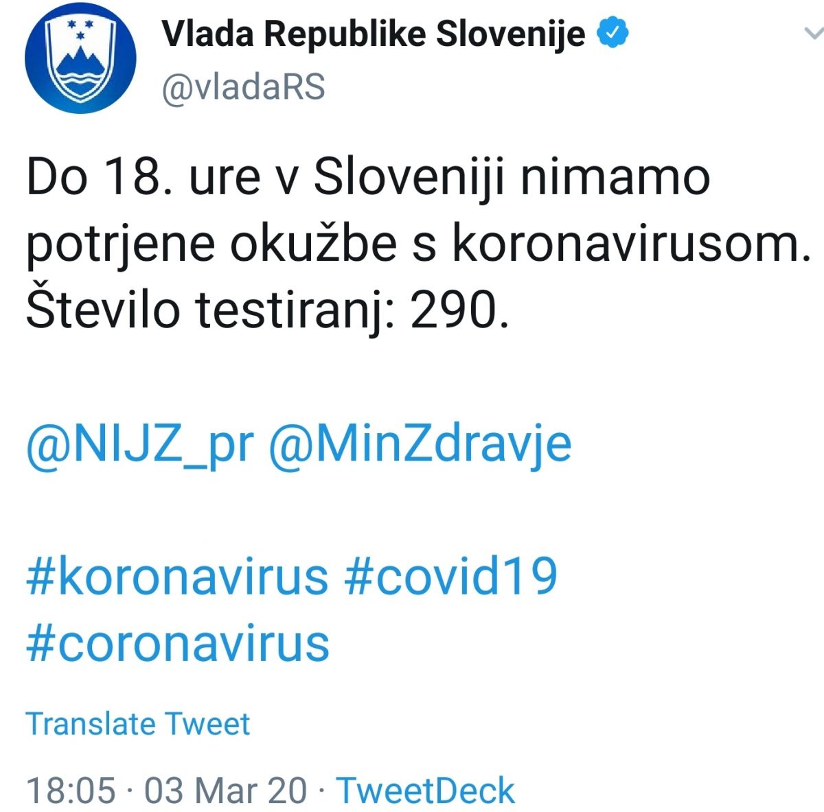 3.3. ob 18:05