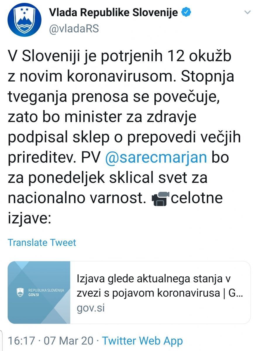 tvit vlada RS