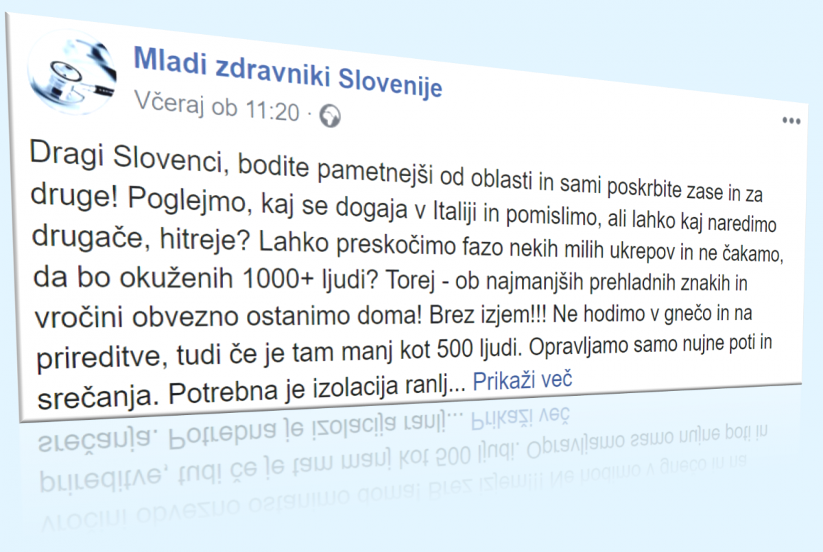 poziv mladih zdravnikov slovenije