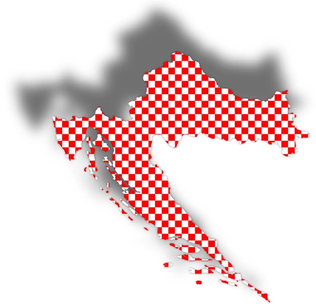 Zemljevid Hrvaške
