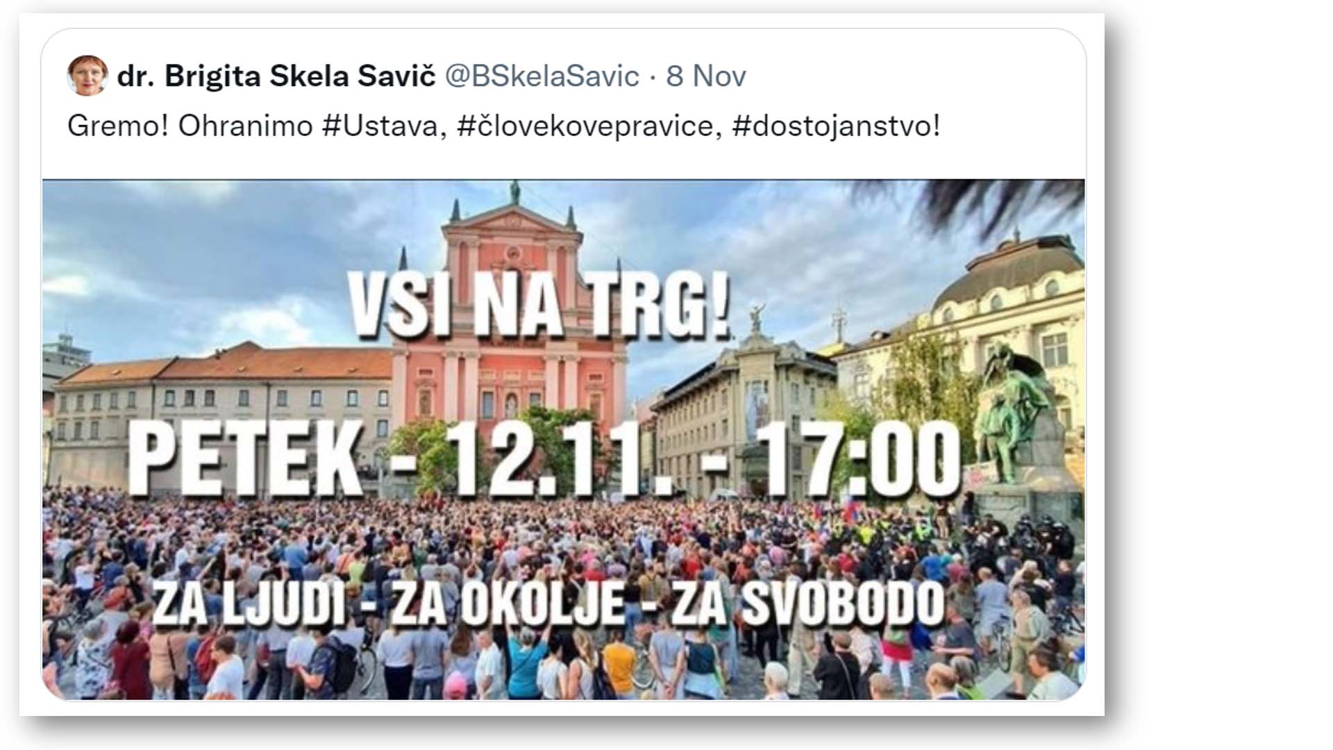 Tvit Brigite Skela Savič