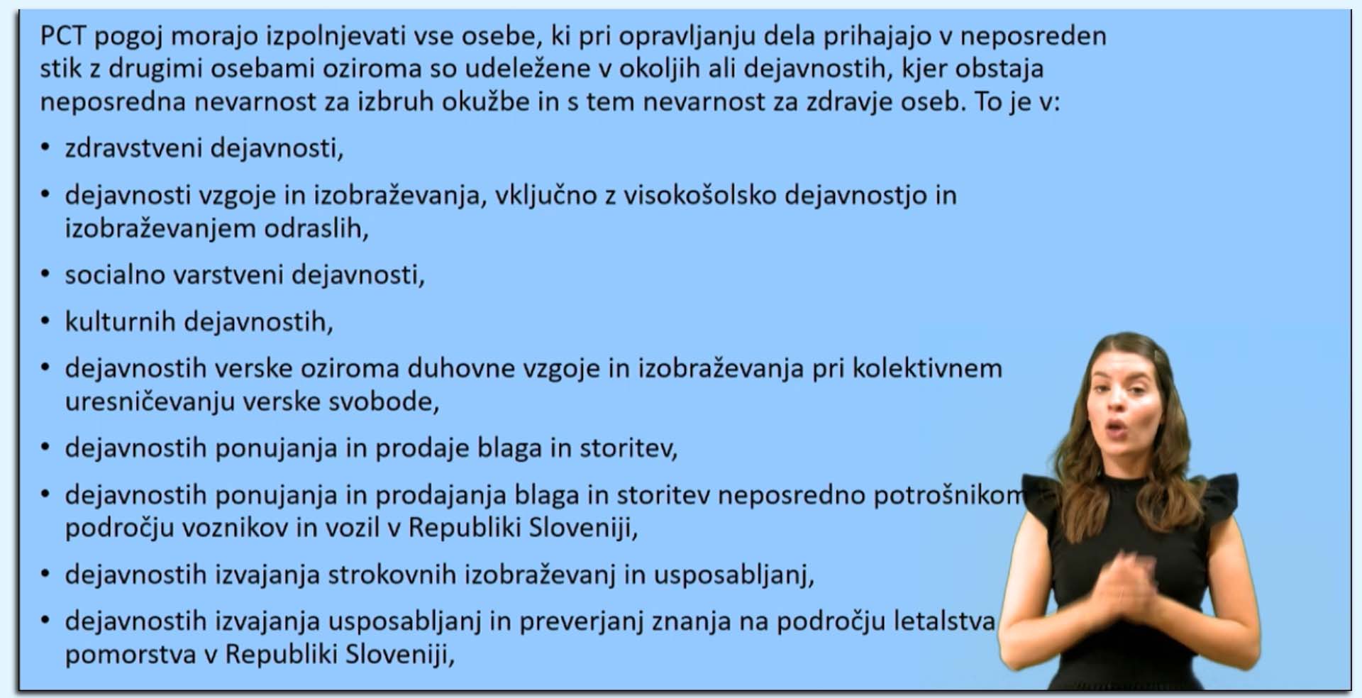 Obvezno izpolnjevanje PCT pogoja 1