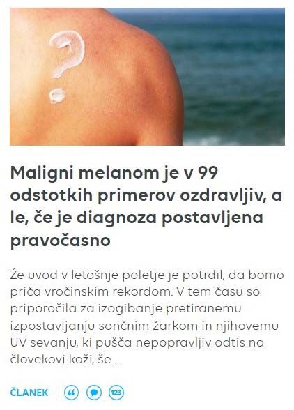 članek maligni melanom