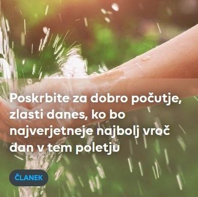 Članek - dobro počutje, vroč dan