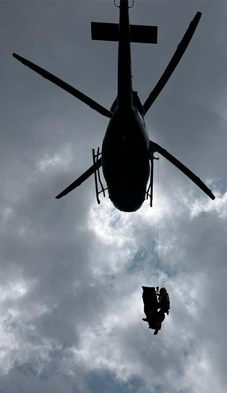 Helikoptersko reševanje v gorah